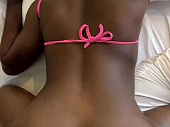 big booty teen doggystyled hard by boss over white sheets