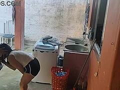 Wife Leaves! Maid Begs for My Erect Cock!