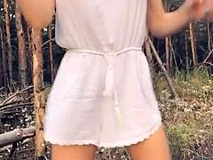 Blonde Hottie Deepthroats Then Fucks Deep In Woods