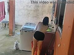 Wife Leaves! Maid Begs for My Erect Cock!