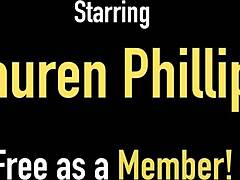 lauren phillips' big clit throbs as she rubs her milf pussy