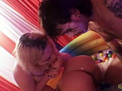 hey check this anal circus threesome in clown town ep 1 with gia from teaser prod by nade nasty