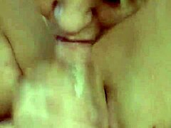 SHE SWALLOWS IT ALL THE WAY DOWN SLOPPY SPITTY DEEPTHROAT