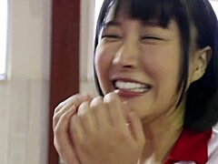 japanese volleyball girl's huge tits bounce in secret practice vid 💦😍