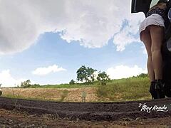 Thay Ksada Flashes No Panties Trunk Highway!