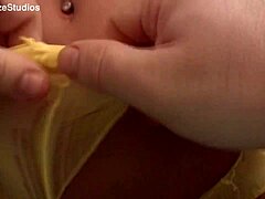 Jenny Welch's sexy pantyhose ripped in hot pov lap dance