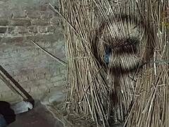 brother-in-law bends sister-in-law over outside for raw doggystyle pussy pounding