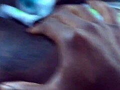 Wow! Tattooed Black Ass Bounces In Wild Car Fuck!