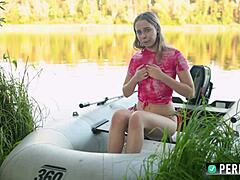 18yo alice flore moans to outdoor tight pussy orgasm