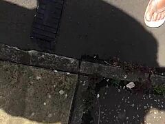 Neighbor granny, suck my sexy toes!