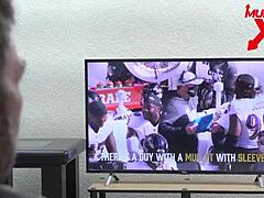 She Rides Stepdad's Monster Cock After His Workout Returns