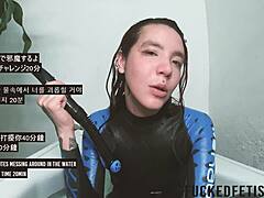 Skinny Bikini Babe Underwater Pool Spandex Tease HD