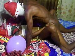 Surprised ex boyfriend with my wet pussy Christmas gift