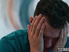 Stepmom sucks and fucks pervert stepson in garage