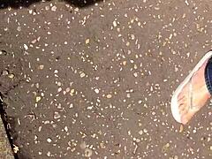 Neighbor granny, suck my sexy toes!