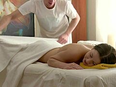 naughty masseuse surprises client with rough cowgirl ride