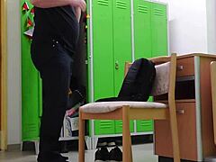 german office voyeur spies legs in socks stripping sexy tease