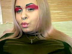 omg goth slut fingers shaved pussy close up dripping wet!