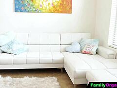 redhead stepdaughter rides rough in pet play orgasm frenzy