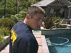 Cute Blonde Nicole Skinny Shaved Pussy Fucks Man Outdoor Lingerie Cumshot Facial