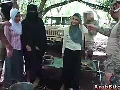 sexy arab student teen fucked hardcore outdoors army style