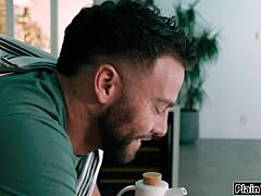 boss demands deepthroat blowjob on knees in hospital shower taboo