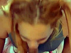 travesti boqueteira gags on 27cm horse cock and takes facial leitada