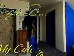 Ginger B calendar girl bound hairy milf tits sucked fucked