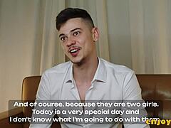 dissolute tommy kicks off with 3some 🔥 2 busty brunettes tittyfuck dildos kitchen hd 😍