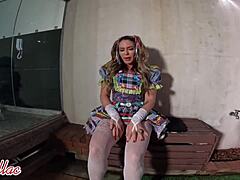 cleo cadillac milf orgy with muscular friend at motel after party