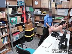 imagine this brunette cop's homemade big tits blowjob after her latest theft bust in uniform she loves it