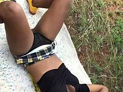 ebony cheerleader gets pounded hard homemade