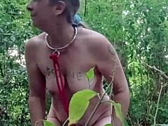 esclave f chained up, dildo doggy like a slutty maid 😈🔗