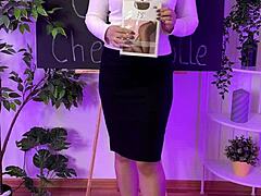 sisi teases in sheer pantyhose at nylon club night