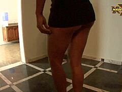 boss dives mouthfirst into maid's wet pussy craving more