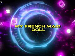 french maid abigaiil morris deepthroats gags on face fuck spanking