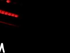 blindfolded angel gagged and bound gets toy shoved deep in twat during femdom game