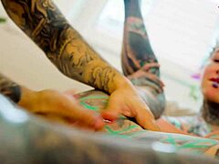 tattooed redhead slut gaped atm by huge italian cock deepthroat cumshot everywhere