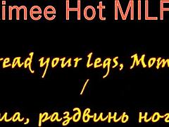 Aimee Spreads Legs Wide for Mommy Milf Toy Play