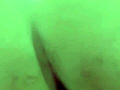 Wife cheats, hubby cums on her natural tits from the heat!