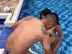 Pool boy sneaks fuck while husband's away pt 2