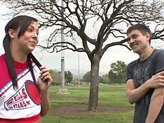 ivy winters teen cheerleader rides older guy's cock