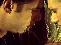 blonde babe rides cock in garden fuck