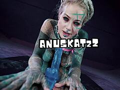 pip and her psychedelic hippy dildo anal play looks wild