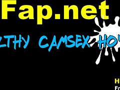 gorgeous brunette teen teases big boobs and shaved pussy on webcam