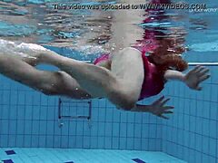 Petite Russian Teen Anna Netrebko Teases Wet Bikini Underwater Pool