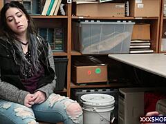 petite shoplifter teen caught bent over doggystyle punished hard