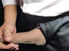 yuri gaúcho's boss whips out huge cock outdoors, strokes it hard and explodes in public exhibition frenzy