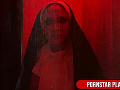 Busty Nun Leya Falcon Rides Kali Danes' Huge Toys