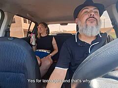 Naked Uber Rider Blowjobs And Licks Pussy